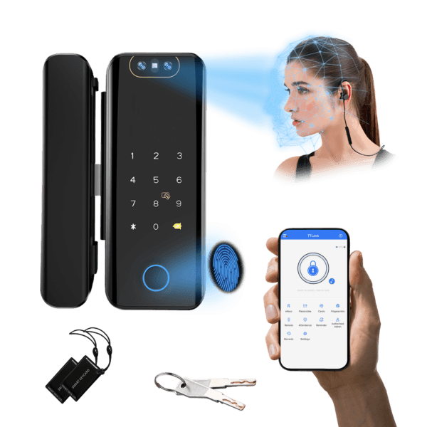 Altix GX Pro 3D Face Recognition, Smart Lock for Office & Sliding Glass Doors (Black)